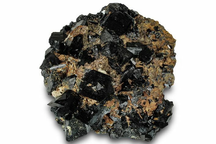 Black Tourmaline (Schorl) Crystals on Smoky Quartz - Namibia #322783